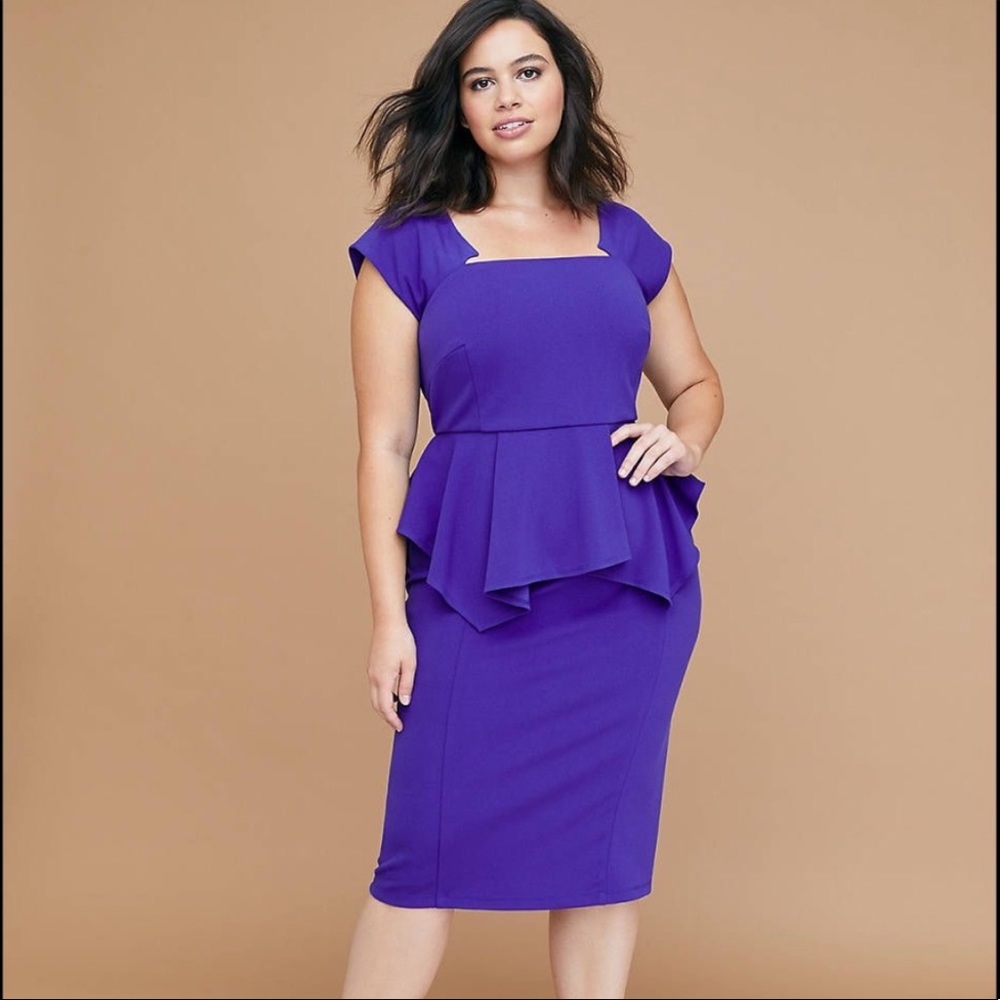 Gorgeous Purple Peplum Dress - NWT
